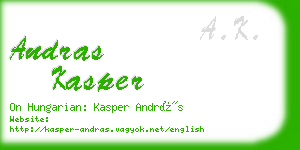andras kasper business card